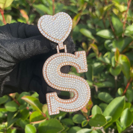 Moissanite Handmade Customize Letter Pendant