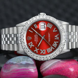 Red Roman Dial Datejust Automatic Watch