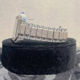 Dual Tone Moissanite Iced Out Automatic Wrist Watch