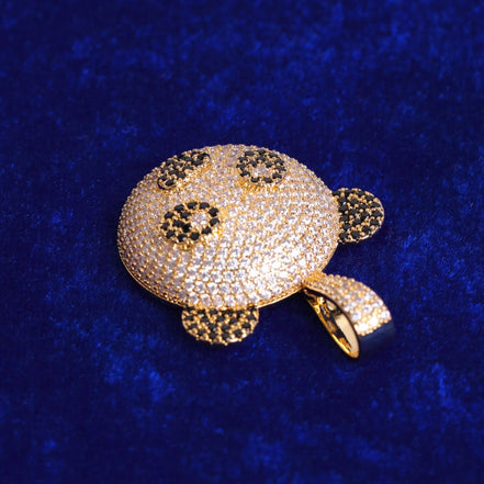 Colorless Moissanite Iced Out Panda Pendant