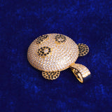 Colorless Moissanite Iced Out Panda Pendant
