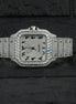 Full White Arabic Dial Moissanite Hip Hop Watch
