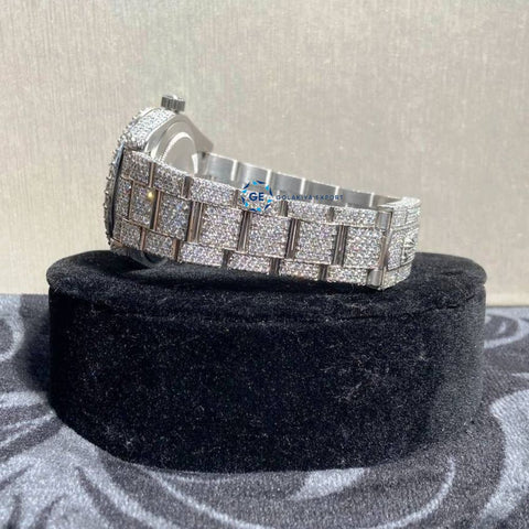 Date Just Baguette Stick In Dial Moissanite Classic Watch