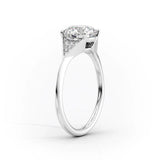 Unique Style Cushion Cut Moissanite Diamond Engagement Ring