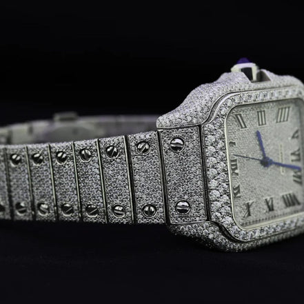 VVS1 Moissanite Fully Iced Out Automatic Watch