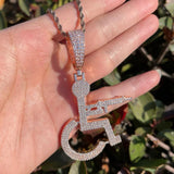 Handicap Moissanite Diamond Customize Pendant For Men's