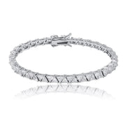 Trilliant Cut Moissanite Diamond Tennis Bracelet