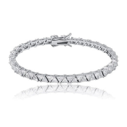 Trilliant Cut Moissanite Diamond Tennis Bracelet