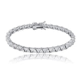 Trilliant Cut Moissanite Diamond Tennis Bracelet
