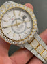Moissanite White Dial Date Just Iced Out Watch