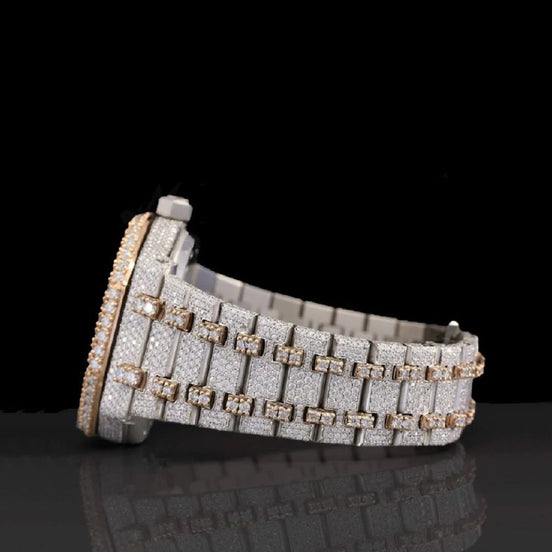 Moissanite Diamond Hip Hop Wrist Watch For Men's