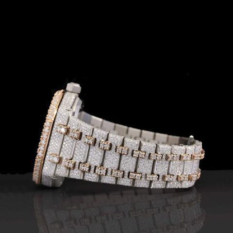 Moissanite Diamond Hip Hop Wrist Watch For Men's