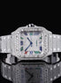 Fully White Color Full Roman Number Moissanite Watch