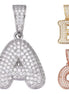 Bubble Custome Name Latter Moissanite Pendant