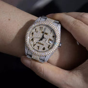 Elegant & Luxury Dual Tone Moissanite Men's Watch