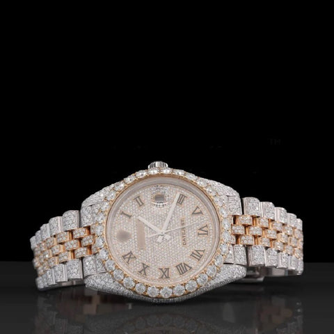 Dual Tone Luxury VVS1 Moissanite Luxury Watch