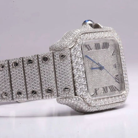 Colorless Moissanite Iced Out Watch For Him