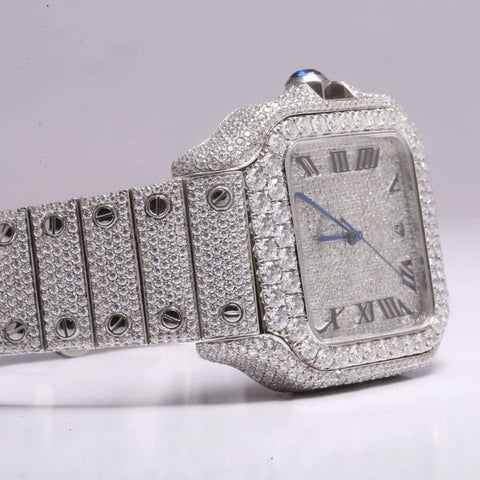 Lab Created Moissanite Iced Out Watch For Him