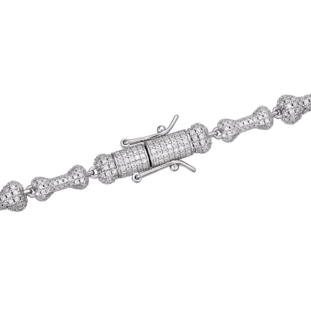 Iced Out Custom Bone Link Chain Bracelet