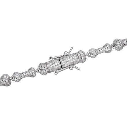 Iced Out Custom Bone Link Chain Bracelet
