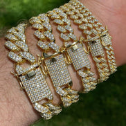 Colorless Moissanite Classic Miami Cuban Link Bracelet