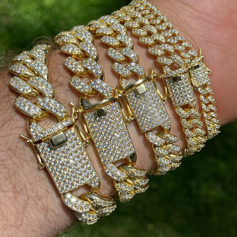 Colorless Moissanite Classic Miami Cuban Link Bracelet