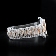 Dual Tone Automatic D Color Moissanite Wrist Watch