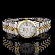Date Just Golden & Silver Tone White Dial Unisex Watch