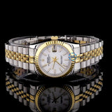 Date Just Golden & Silver Tone White Dial Unisex Watch