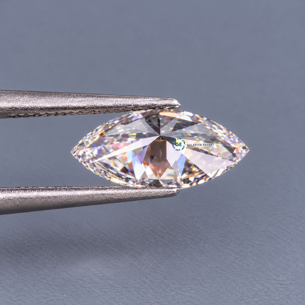 Marquise Cut Loose Lab Grown Diamond, E VVS2 Clarity Diamond Stone