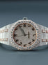 Arabic Dial Dual Tone Moissanite Hip Hop Watch