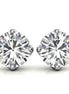 Four Prong Round Cut Moissanite Earrings