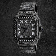 Iced Out Black Moissanite Diamond Hip Hop Watch