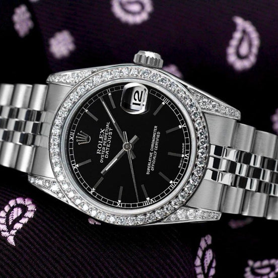 Automatic Stainless Steel Moissanite Watch For Men's