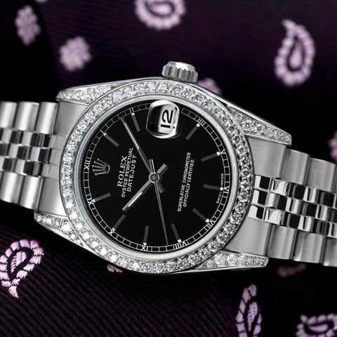 Automatic Stainless Steel Moissanite Watch For Men's