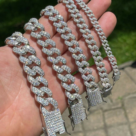 Iced Out Moissanite Diamond Luxury Men's Bracelet