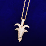 Animal Sheep Head Pendant Moissanite Diamond Pedant