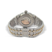 Bust Down Moissanite Dual Tone Classic Watch For Men's