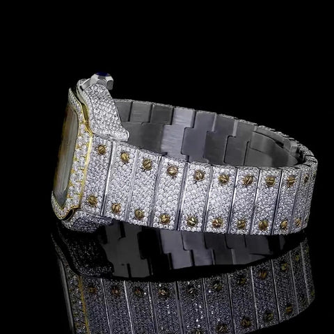 Bust Down Automatic Moissanite Diamond Watch