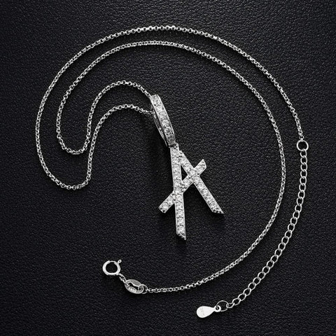 Customize Name Letter Moissanite Diamond Pendant