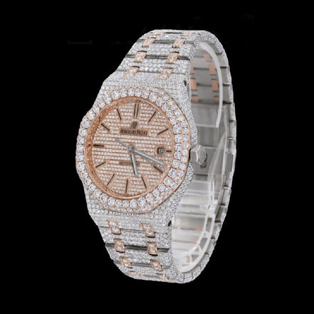 Bust Down Automatic Moissanite Luxury Hip Hop Watch