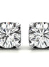 Heart Shaped Prong Moissanite Round Solitaire Stud Earrings
