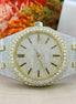 Yellow & White Handmade Automatic Moissanite Watch