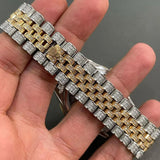 Yellow & White Automatic Moissanite Watch Gift For Men's