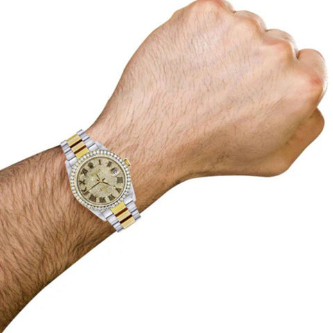 Automatic Roman Numeric Stainless Steel Wrist Watch