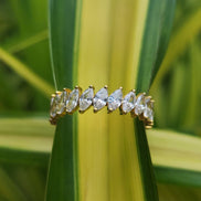 Marquise Cut Lab Grown Full Eternity Band Promise Band