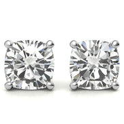 Solitaire Cushion Cut Moissanite Small Earrings