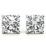 Solitaire Cushion Cut Moissanite Small Earrings