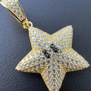 Iced Out Moissanite Diamond Star Pendant