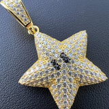 Iced Out Moissanite Diamond Star Pendant